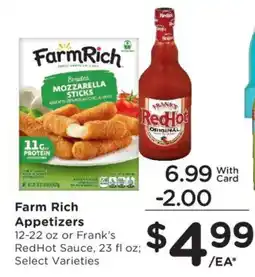 King Soopers Farm Rich Appetizers offer