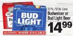 IGA Budweiser or Bud Light Beer offer