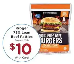 King Soopers Kroger 73% Lean Beef Patties offer