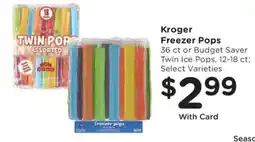 King Soopers Kroger freezer pops offer
