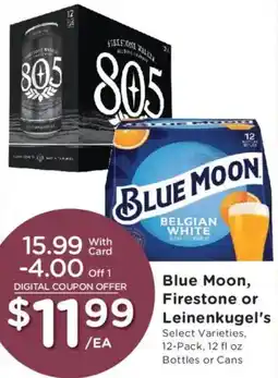 Fry's Blue Moon, Firestone or Leinenkugel's offer