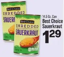 IGA Best Choice shredded sauerkraut offer
