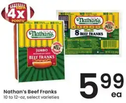 Safeway Nathan's Beef Franks offer
