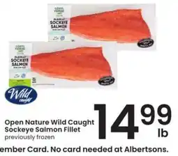 Safeway Open Nature Wild Caught Sockeye Salmon Fillet offer