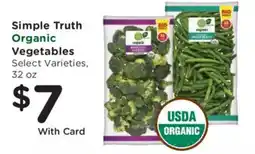 King Soopers Simple Truth Organic Vegetables offer