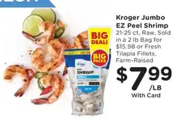 King Soopers Kroger jumbo ez peel shrimp offer