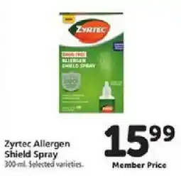 Safeway Zyrtec Allergen Shield Spray offer