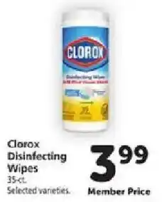 Safeway Clorox Disinfecting Wipes offer