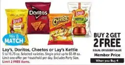 Safeway Lay's, Doritos, Cheetos or Lay's Kettle offer