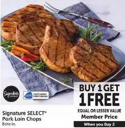 Safeway Signature Select Pork Loin Chops offer