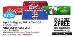 Safeway Pepsi, Dr Pepper, 7UP or Coca-Cola offer