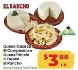 Supermercado El Rancho El Rancho Queso Oaxaca El Campesino or Queso Panela o Fresco offer