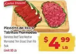 Supermercado El Rancho Picadita de Res or Tablotas Marinadas offer