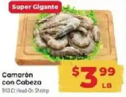 Supermercado El Rancho Super Gigante Head-On Shrimp offer