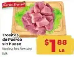Supermercado El Rancho Cortes Fresh Boneless Pork Stew Meat offer