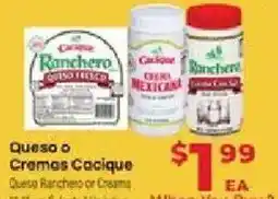 Supermercado El Rancho Cacique Queso or Creams offer