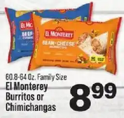 IGA El Monterey burritos or chimichangas offer