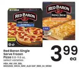 Safeway Red Baron Single Serve Frozen Pizza offer