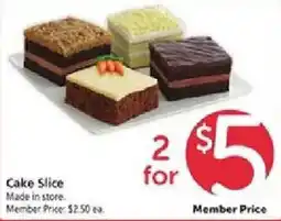 Safeway Cake slice offer