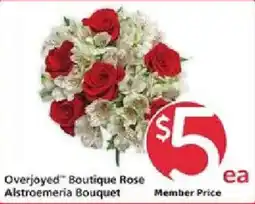Safeway Overjoyed Boutique Rose Alstroemeria Bouquet offer