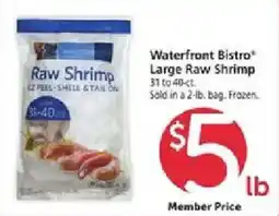 Safeway Waterfront Bistro large raw shrimp offer