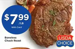 King Soopers Usda choice boneless chuck roast offer
