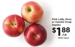 King Soopers Pink Lady, Envy or Cosmic Crisp Apples offer