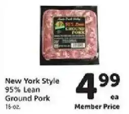Safeway New York Style Ground Pork offer