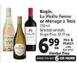 Safeway Bogle La Vieille Ferme or Ménage à Trois offer