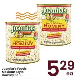 Safeway Juanita's Foods Mexican Style Hominy offer