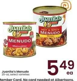 Safeway Juanita's Menudo offer