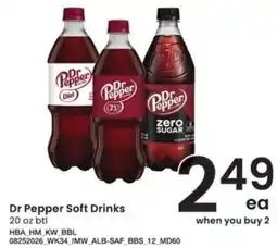 Safeway Dr Pepper Soft Drinks offer