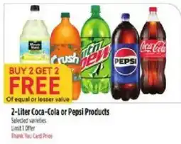 Bashas' 2-Liter Coca-Cola or Pepsi Products offer
