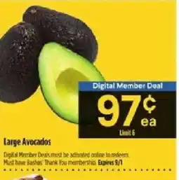 Bashas' Large Avocados offer