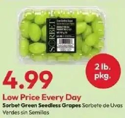 Stater Bros Sorbet Green Seedless Grapes offer