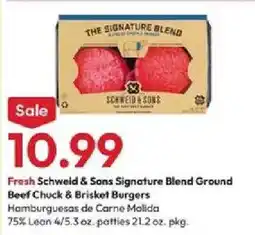 Stater Bros Fresh Schweid & Sons Signature Blend Ground Beef Chuck & Brisket Burgers offer