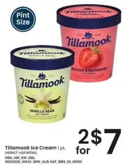 Safeway Tillamook Ice Cream offer