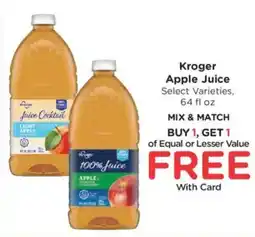 King Soopers Kroger apple juice offer