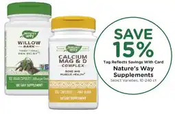 King Soopers Nature's Way Supplements offer