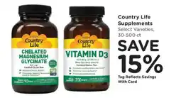 King Soopers Country Life Supplements offer