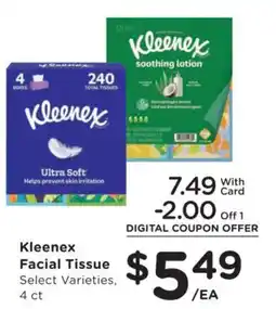 King Soopers Kleenex Facial Tissue offer
