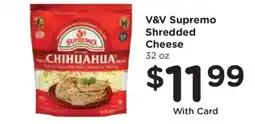 King Soopers V&V Supremo Shredded Cheese offer