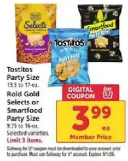 Safeway Tostitos Party Size offer