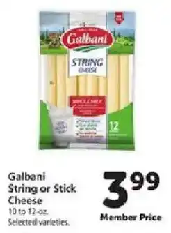 Safeway Galbani string or stick cheese offer