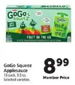 Safeway Gogo Squeez Applesauce offer