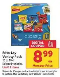 Safeway Frito-Lay Variety Pack offer