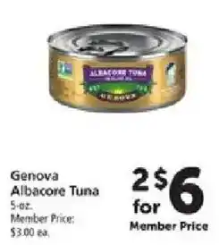 Safeway Genova Albacore Tuna offer