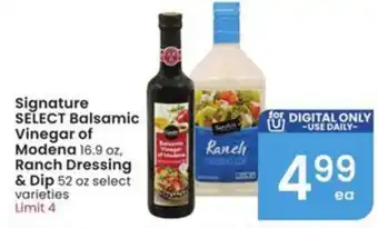 Signature Select Balsamic Vinegar of Modena, Ranch Dressing & Dip