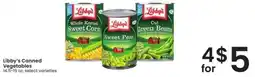 Safeway Libby's Canned Vegetables offer