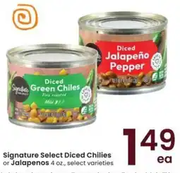 Safeway Signature Select Diced Chilies or Jalapenos offer